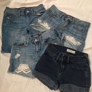 Girls size 8 shorts - Abercrombie and Old Navy